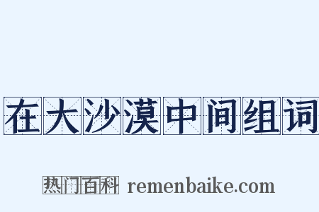 在大沙漠中间组词是什么意思的图片